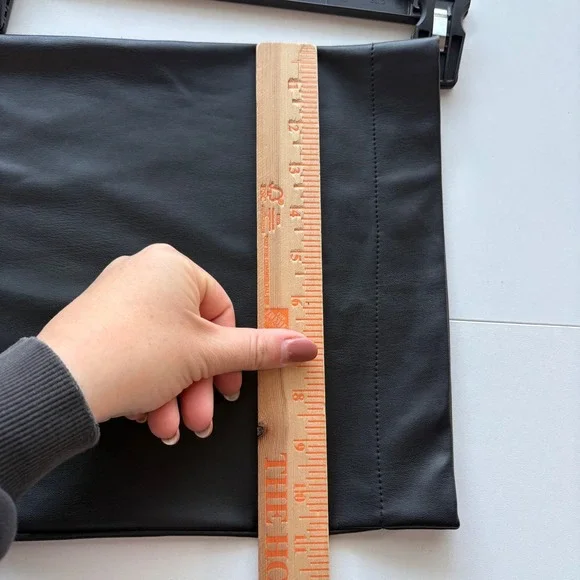 Maeve Anthropologie Colette Faux Leather Pants 30 Black Wide Leg High Rise - Picture 10 of 11